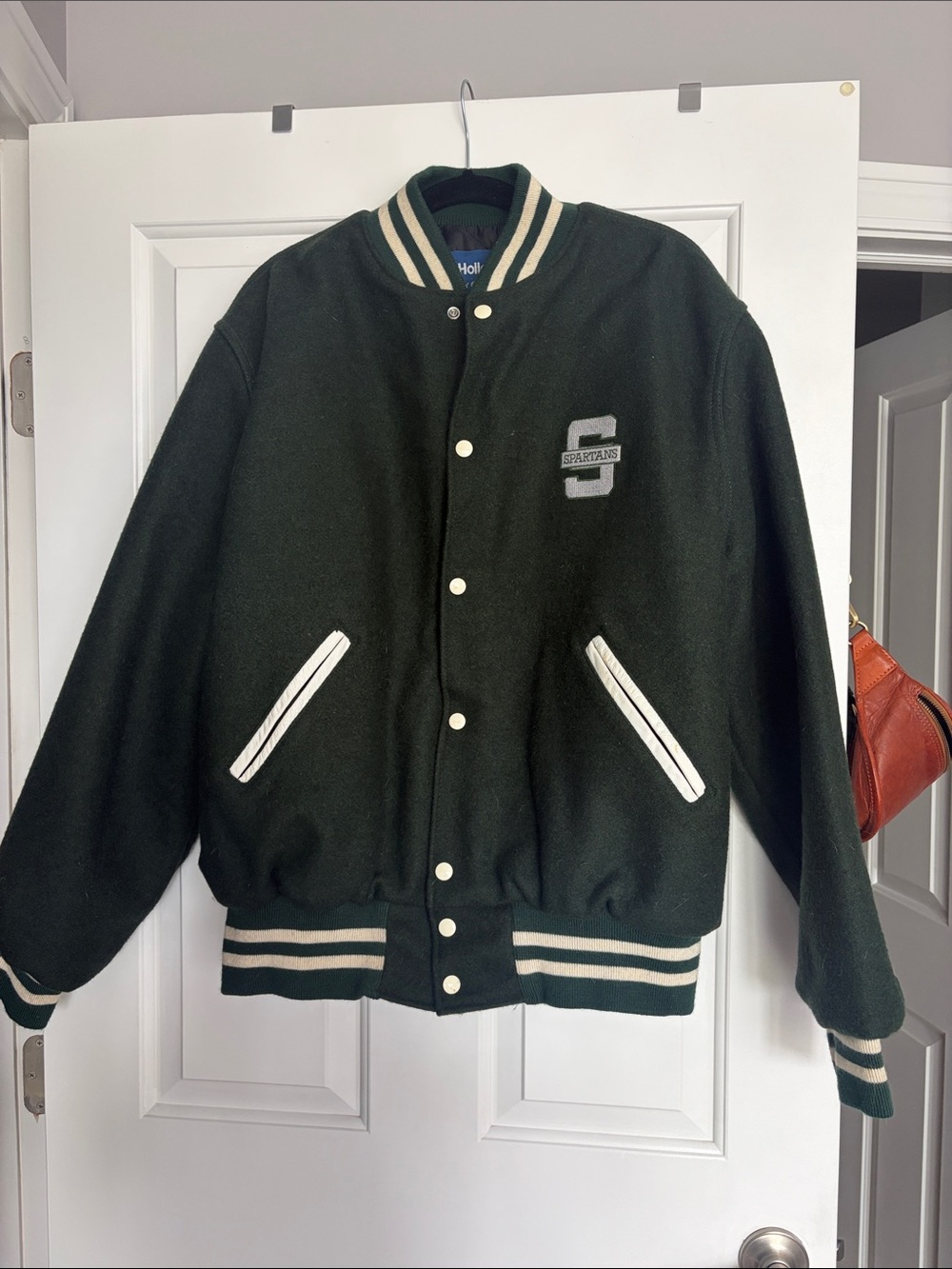Vintage Wool Michigan State University Bomber Jacket size XL